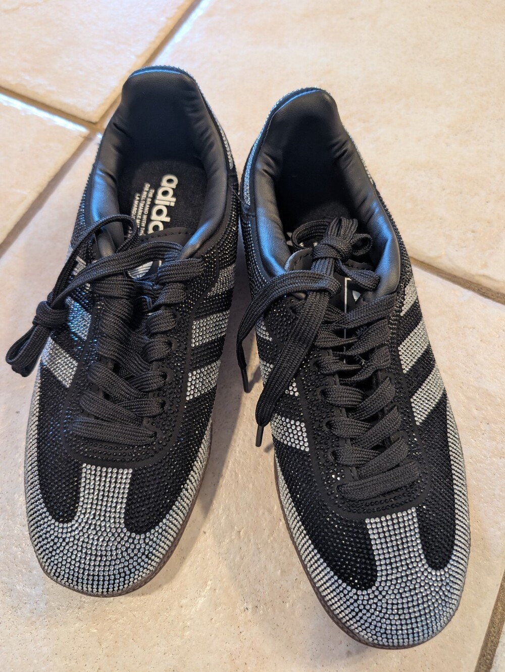Knock Off adidas Samba OG "Rhinestone" sneakers in Core Black